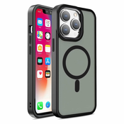 MG Magnetic prozoren ovitek za iPhone 15 Pro Max z MagSafe - Black