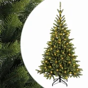 Vidaxl Umetno Zložljivo Božično Drevo 210 cm 300 LED Toplo bela