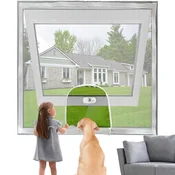 INF Samolepilna fiberglas mreža za okno 120x120cm z zadrgo - Bela, (5000247027)