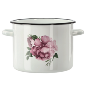 CHOMIK SMALTIRANA POSODA 5,5 L 22 CM BELA RDEČA RDEČKA LAURA *9242