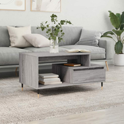 shumee Klubska mizica siva sonoma 90x49x45 cm inženirski les