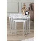 Hanah Home set od 4 umetnutih stocica Telwe, beli mermer / srebrni