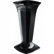 KADAX Vaza za nagrobnik, črna plastika, 39 cm, odporna proti zmrzali