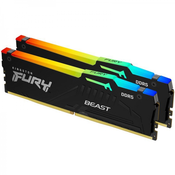 KINGSTON Fury Beast 16GB (2x16GB) 6000MT/s DDR5 CL36 EXPO (KF560C36BBEAK2-16) RGB ram pomnilnik