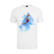 Basketball T-shirt with clouds white