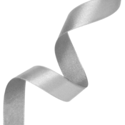 Satenast trak – siv 2,5 cm x 23 m