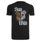 Mister Tee Majica Stay Wild rjava/siva/črna/bela
