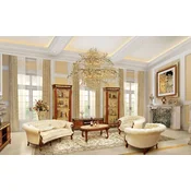Casa Padrino luxury baroque living room set cream/brown - 2 Baroque Sofas & 2 Baroque Armchairs & 1 Baroque Coffee Table - Luxury living room furniture in baroque style - Noble & magnificent