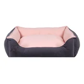 Aberto Design Krevet za kućne ljubimce Lucy L, 100x80 cm, Sivo-rozi
