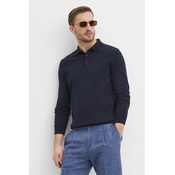 Pamucni pulover BOSS boja: tamno plava, lagani, 50506025