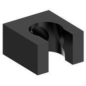 Shower holder, square, fixed, black matt - Črna mat barva - Sapho - 24 - Medeninasti - Kvadratni - 32 - 19 - 35 - 14