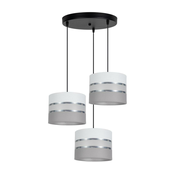 Luster na sajli CORAL 3xE27/60W/230V bela/siva