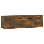 Vidaxl Stenska omarica 2 kosa dimljeni hrast 80x35x36,5 cm inženske les