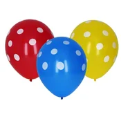 Napihljiv balon 30cm - set 10 kosov, tisk pika