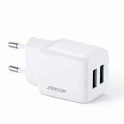 Joyroom Fast Charge polnilnik 2x USB 12W 2.4A, bela