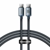 BASEUS Kabel za hitro polnjenje in prenos podatkov USB-C – USB-C, 100 W, 1,2 m, črn