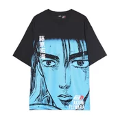 Cropp - Crna majica s printom Initial D - CRNO
