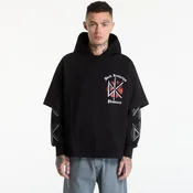 Mikina PLEASURES Kennedys Layered Hoodie Black M