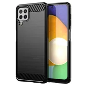 HURTEL Ohišje Carbon Case, prilagodljiv ovitek za Samsung Galaxy A22 4G, črno