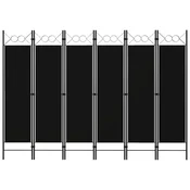 Vidaxl Paravan 6-delni črn 240x180 cm