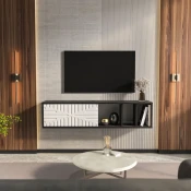 HANAH HOME TV polica Teo Floating Black White