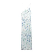 Pull&Bear Poletna obleka modra/svetlo modra/zelena/bela