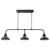 AGUNNARYD Viseča svetilka s 3 lučmi, črna, 122 cm