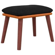 Vidaxl Stolček za noge črn 45x29,5x35 cm blago in umetno usnje