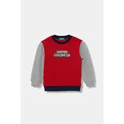 Otroški bombažen pulover United Colors of Benetton rdeča barva, 3J70G10JY