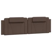 Vidaxl Blazina za vzglavje Viana rjava 180 cm umetno usnje