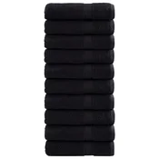 Vidaxl Premium brisače SOLUND 10 kosov črna 70x140 cm 600 g/m2
