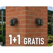 V-TAC Infrardeči senzor gibanja za stensko montažo z gibljivo glavo, črne barve, 1+1 gratis!