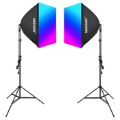 Neewer Neewer Nk800 Studio Komplet Dva Softboxa + Rgb Žarulje 24W 2700-6500K