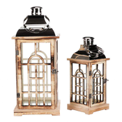eoshop Lesena svetilka s srebrom streha, nastavljeno 2ks. JL346