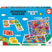 Educa Komplet iger 4v1 Monsieur Madame