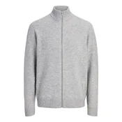 JACK & JONES Pletena jopa JJSoho svetlo siva