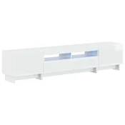 vidaXL 5-delna LED TV omarica Bela visok sijaj Inženirski les