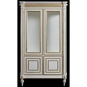 Casa Padrino luxury baroque display cabinet white/gold - Magnificent solid wood showcase with 4 doors - Luxury furniture in the baroque style - Baroque furniture - Noble & Magnificent