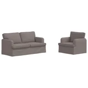 Vidaxl Kavčna garnitura 2 szt. Taupe 162 x 80 x 85 cm blago