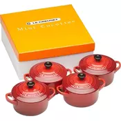 Le Creuset Mini set Cocotte 4 delni - Češnjevo rdeča