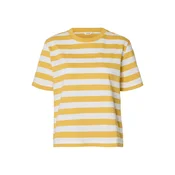 SELECTED Majica SLFESSENTIAL rumena/bela