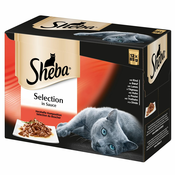 Sheba Selection in Sauce vrećice multi pakiranje 12 x 85 g - Delicato in Jelly perad