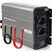 Qoltec pretvornik MS Wave 12V na 230V, 2500/5000W, USB