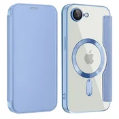 GS Ovitek za iPhone 17e / 16e z zapiranjem, RFID denarnica MagSafe z zaščito kamere, moder