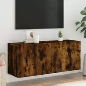 Zidni TV ormaric boja dimljenog hrasta 100x30x41 cm
