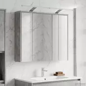 vidaXL Kopalniška ogledalna omara Betonsko siva 73,5 x 16 x 62,5 cm