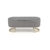 Halmar Tabure HARMONY with storage space, black / white / gold (1p=1szt)