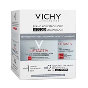 Vichy Set dnevne nege za lice protiv bora Liftactiv Supreme za korekciju bora 50ml + Krema za oci Liftactive 15ml