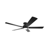 ZEVENTI - LED prigušiva plafonski ventilator LED/20W/230V 2700-6500K 132cm crna+daljinski upravljac