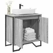 Vidaxl vidaXL Omarica za umivalnik, siva, hrast sonoma, 60x35x60 cm